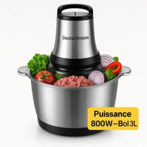 Hachoir électrique inox 3L Deutschmann